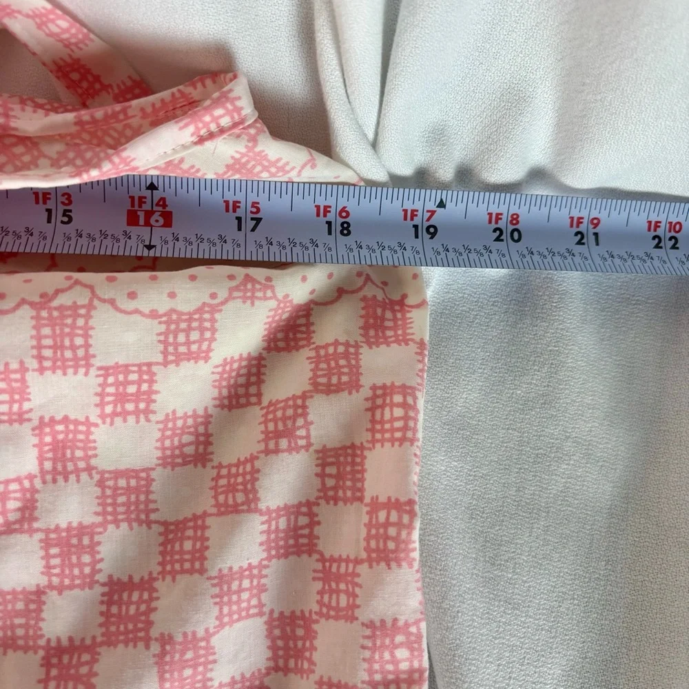 Infant Dress from VTG Pillowcase Handmade features Pink and White Check 18-24 mo